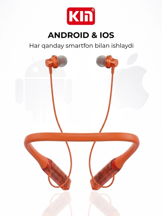Simsiz quloqchin KIN KL110 neckband 38 soat Bluetooth TF-karta mikrofon