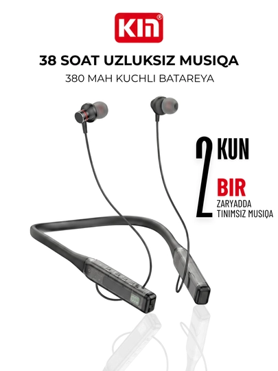 Simsiz quloqchin KIN KL110 neckband 38 soat Bluetooth TF-karta mikrofon - 