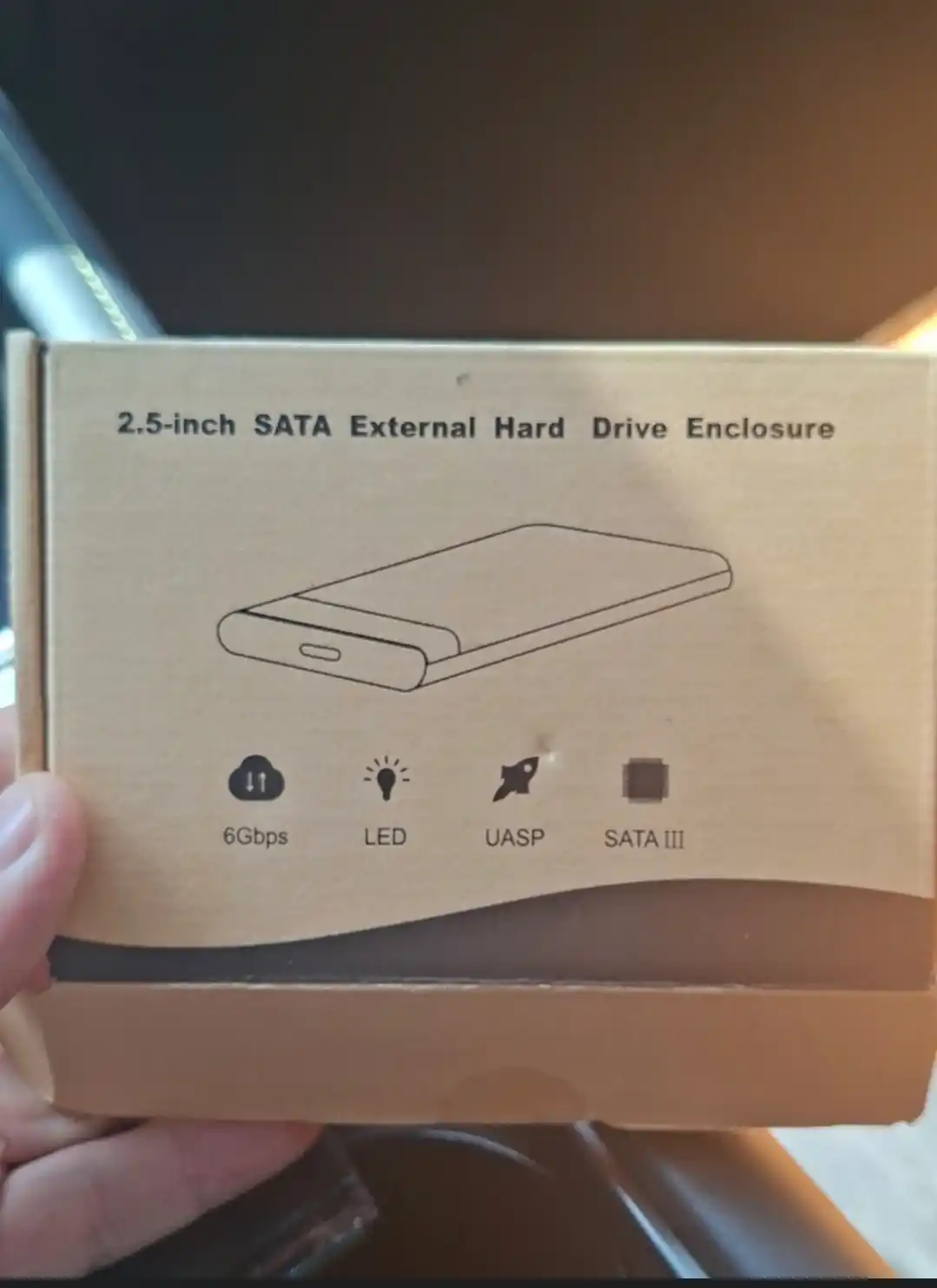 Корпус-кейс для внешнего жесткого диска SATA, USB 3.1, HDD SSD 2.5