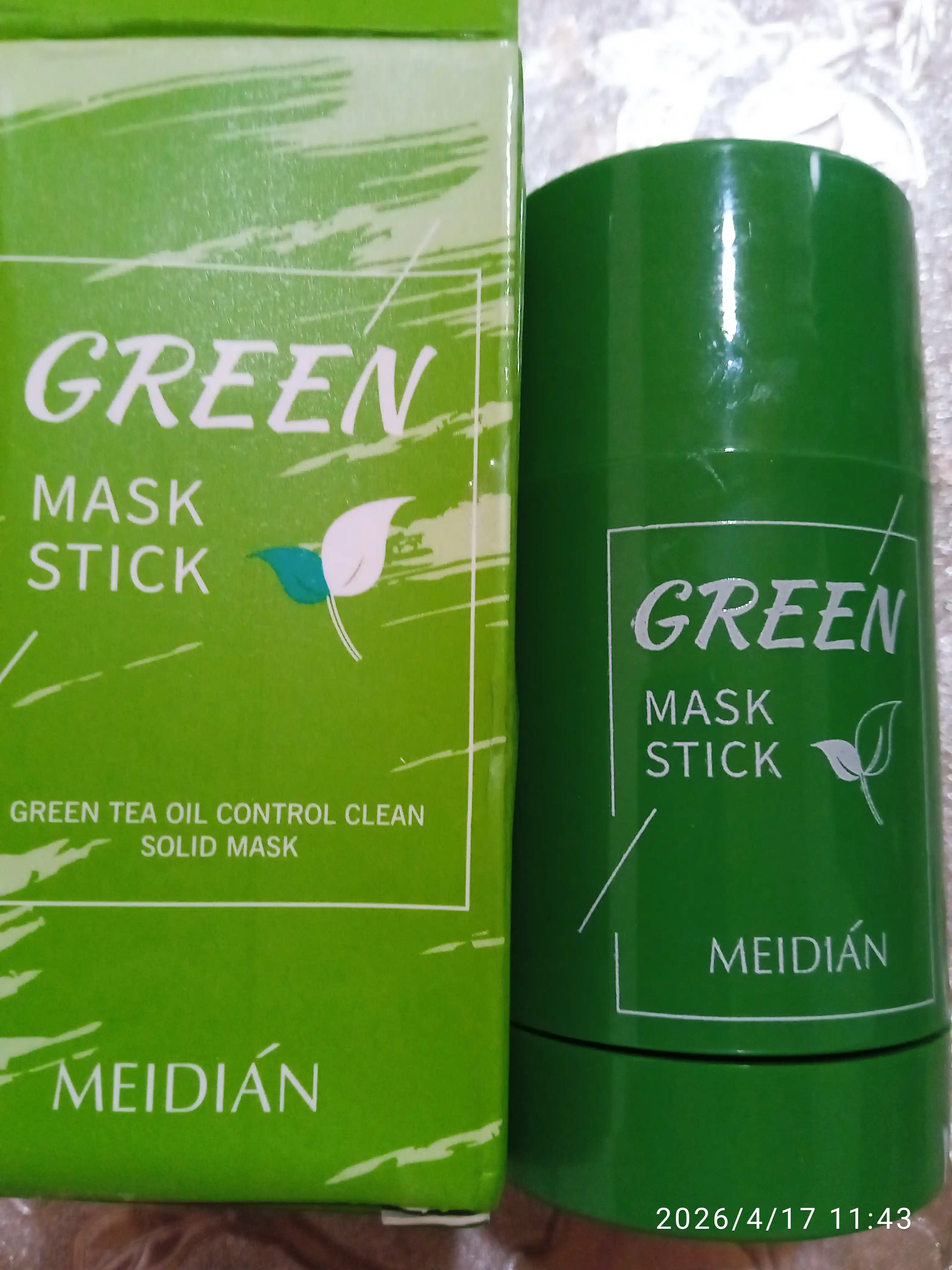 Глиняная маска стик для лица Green Mask Stick, от черных точек и прыщей акне