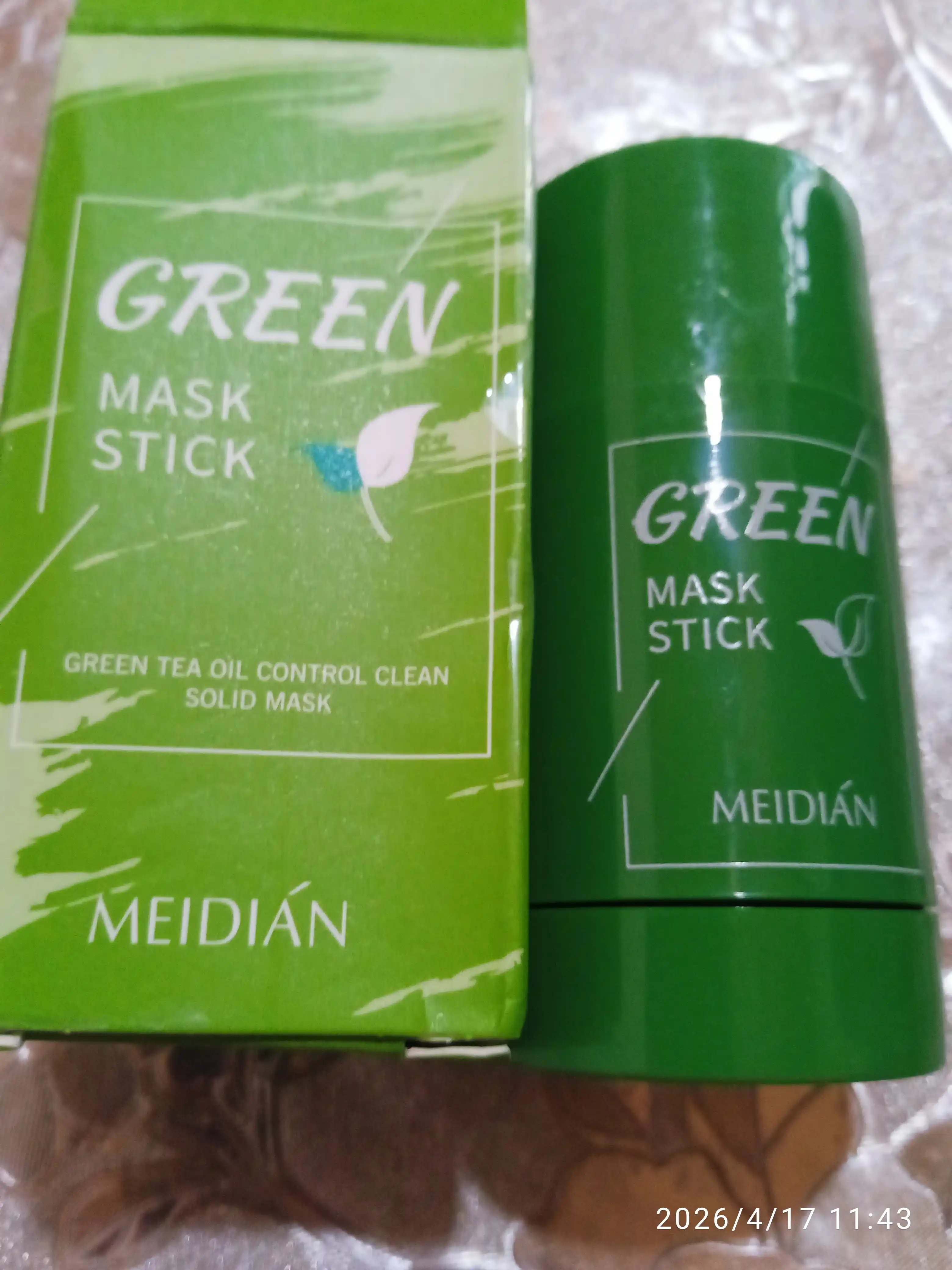 Глиняная маска стик для лица Green Mask Stick, от черных точек и прыщей акне