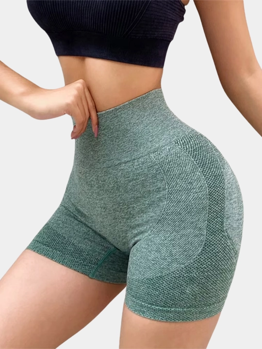 Ayollar uchun sport shortik (scrunch butt, yuqori bel, choksiz)