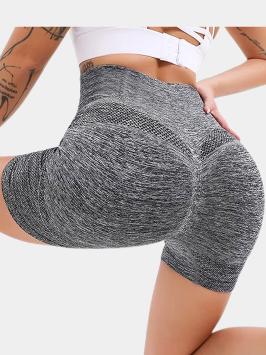 Ayollar uchun sport shortik (scrunch butt, yuqori bel, choksiz)