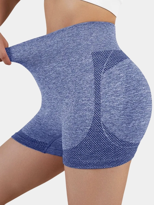 Ayollar uchun sport shortik (scrunch butt, yuqori bel, choksiz)