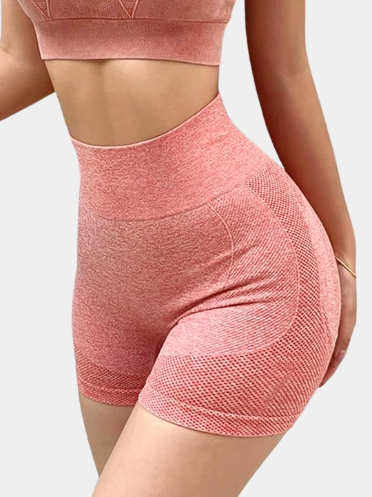 Ayollar uchun sport shortik (scrunch butt, yuqori bel, choksiz)