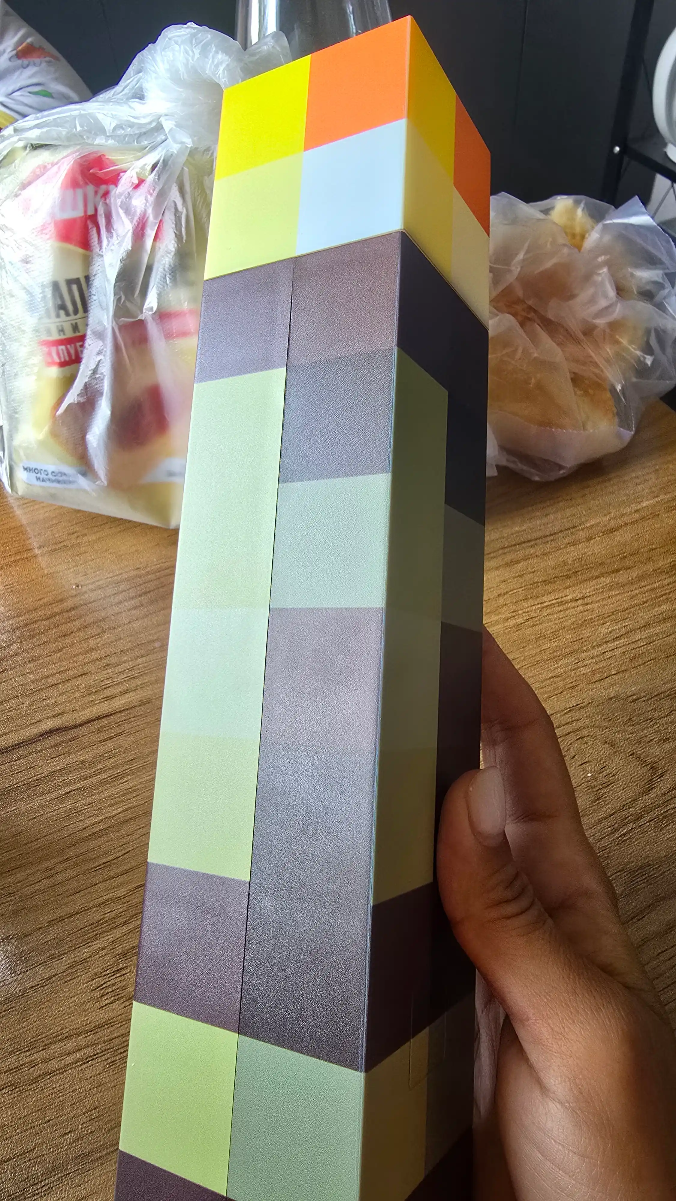 Minecraft LED tungi chiroq-fakel, dekorativ yoritgich maynkraft mario
