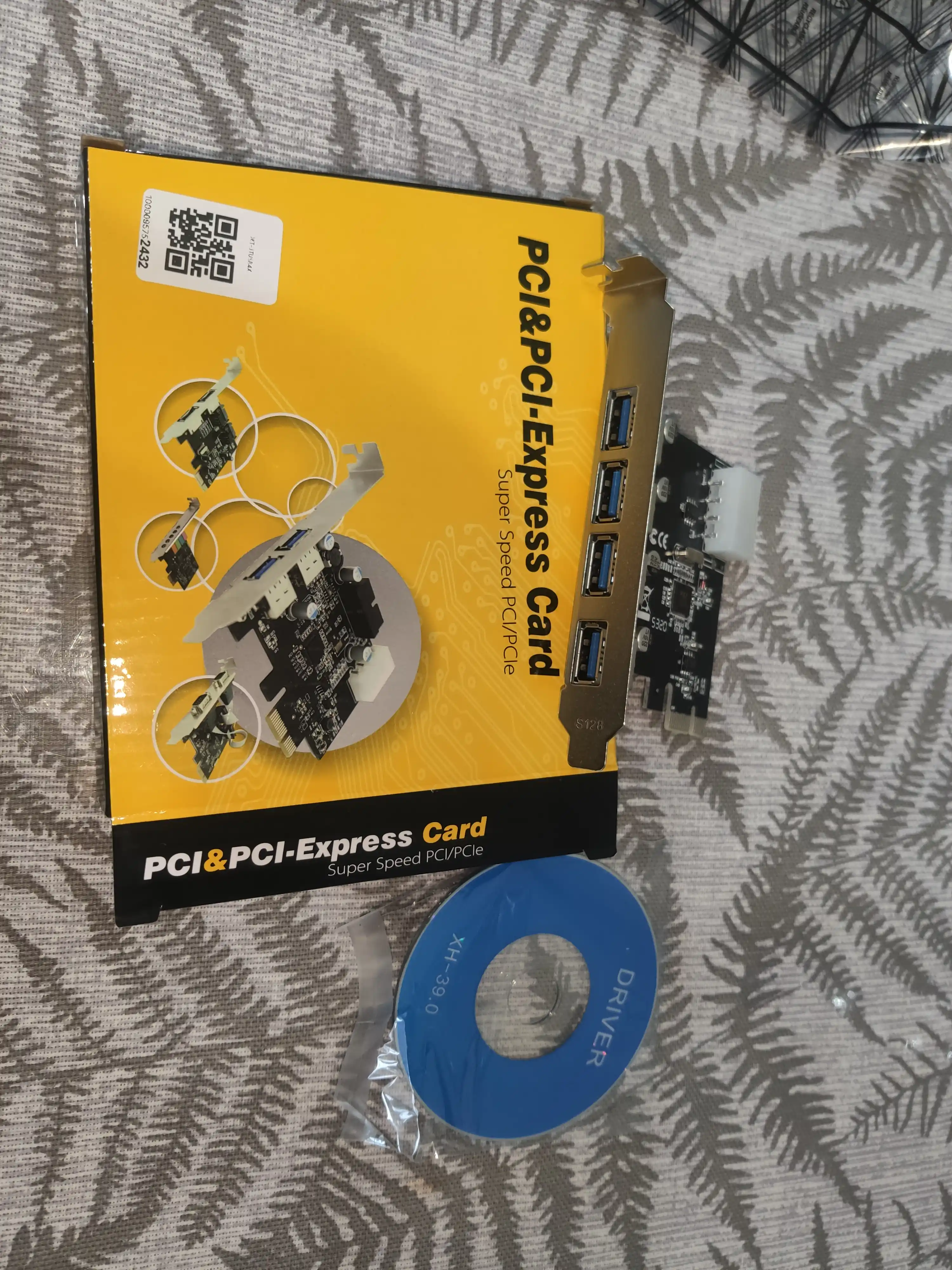 USB hub 4v1 kontsentratori PCI-E kartasi USB hub ajratgichi USB port kengaytirgichi