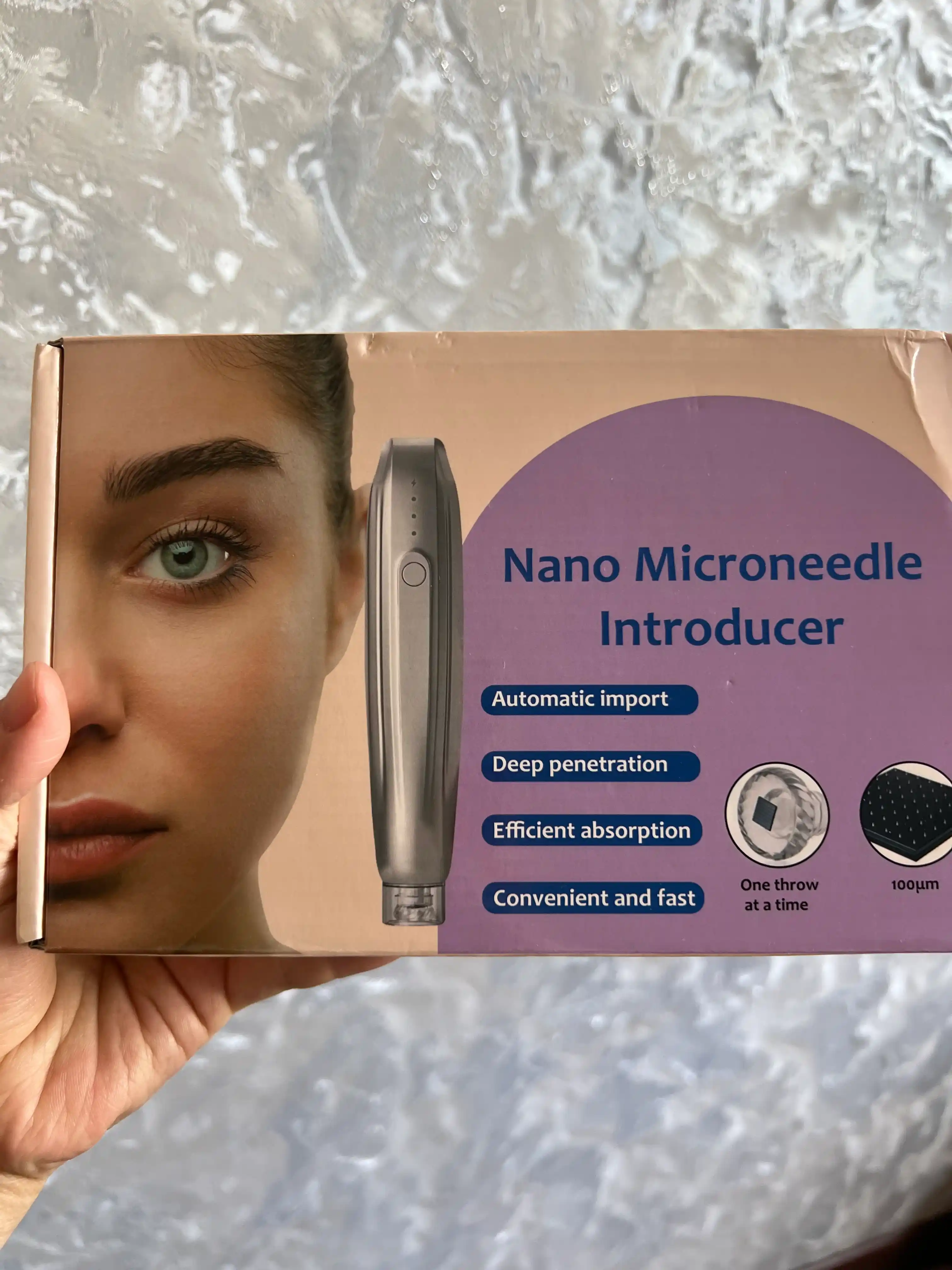 Suvli,nano-mezodermal yuz essensiyasi bilan o'z-o'zidan teri ostiga igna kiritish vositasi