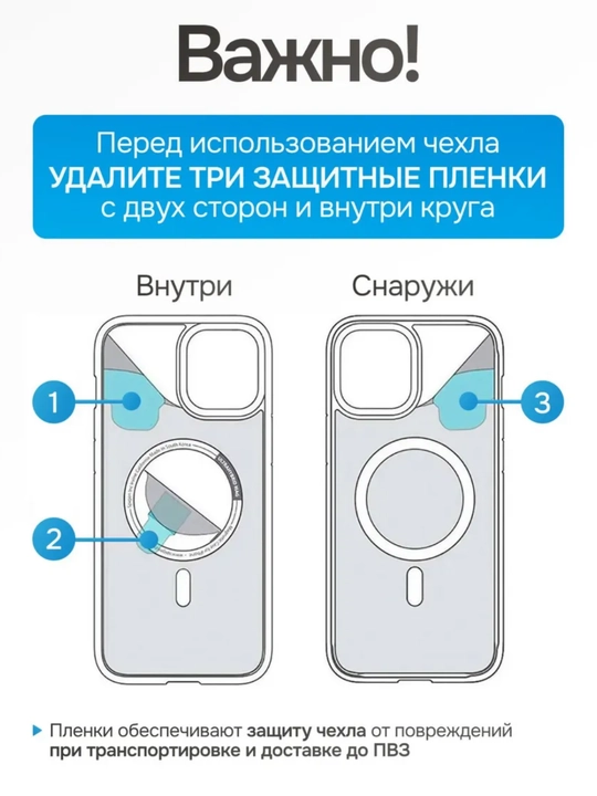 IPhone uchun MagSafe shaffof zarbaga chidamli g'ilof (kamera himoyasi bilan)