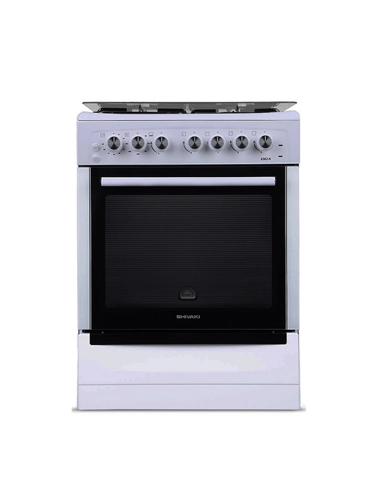 Shivaki 6302-K gaz plita, kulrang, kombinatsiyalangan, 4 konforka, 65L pech - 