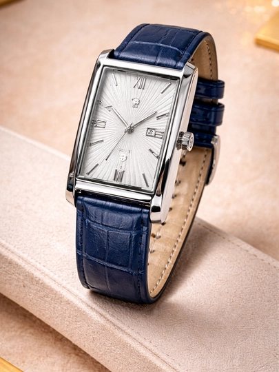 Мужские наручные часы от бренда Tissot, в подарочной упаковке, в классическом стиле — VAQTWAT-45W0019-ИНДИГО