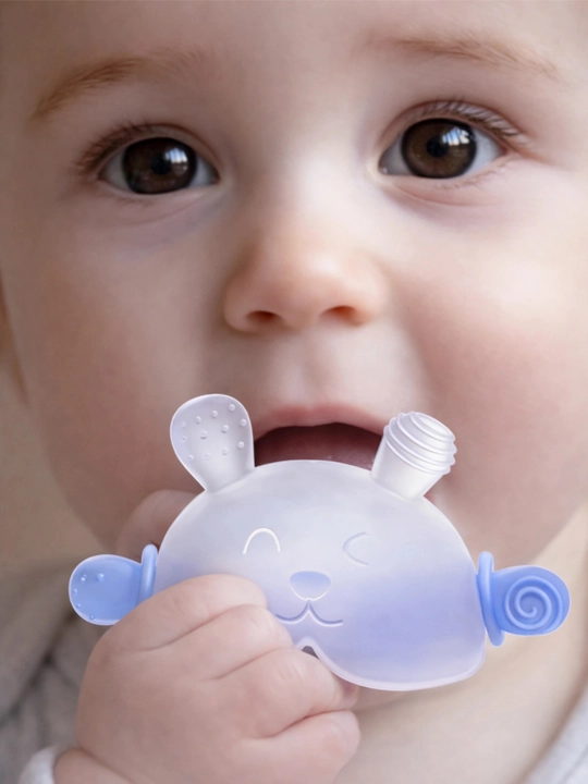 Yumshoq silikonli bolalar tishlagichi, xavfsiz BPA-free, chaqaloqlar uchun - 