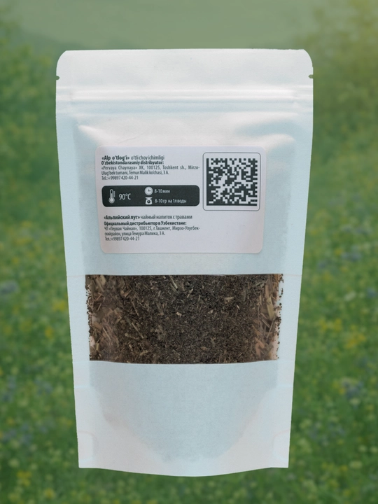"Alp o'tloqi" (Alpiyskiy lug) o'tli choyi, 100% Organik, sitrusli, 60 g