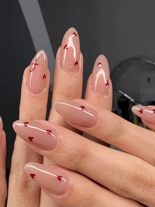 Накладные ногти с дизайном и клей для ногтей - 