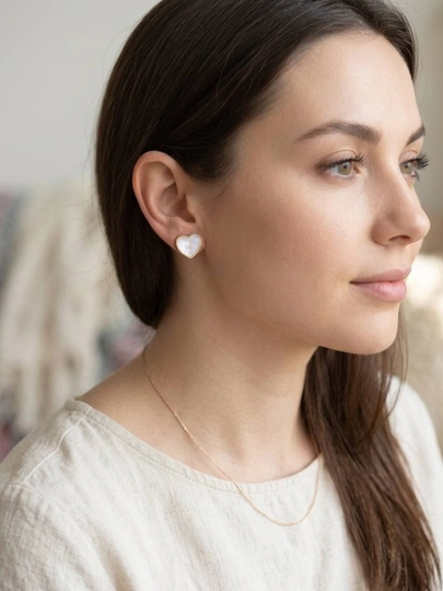 Серьги Van Cleef, серьги в форме сердца, бижутерия, стильные серьги для женщин и девушек — LUXELLA-ZRMAYDA-МОЛОЧ