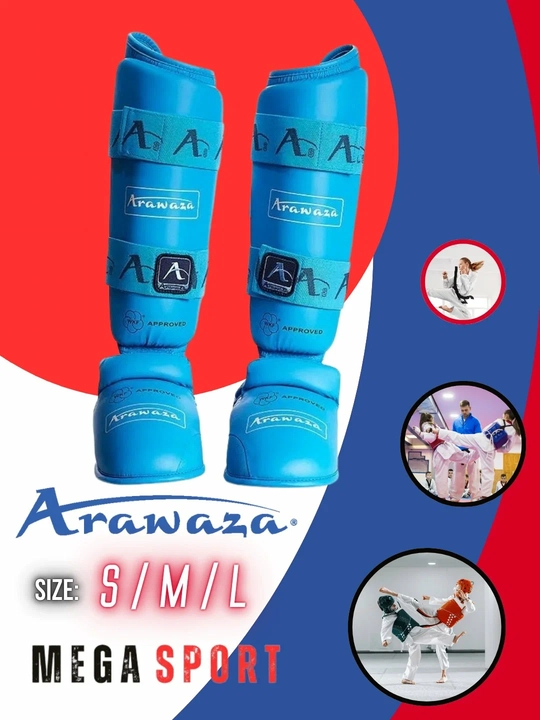 Karate oyoq himoyasi (foot & shin guard) Arawaza – professional himoya to‘plami S/M/L
