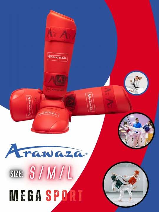Karate oyoq himoyasi (foot & shin guard) Arawaza – professional himoya to‘plami S/M/L