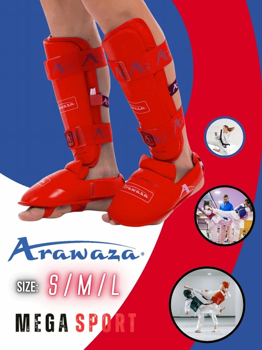 Karate oyoq himoyasi (foot & shin guard) Arawaza – professional himoya to‘plami S/M/L - 