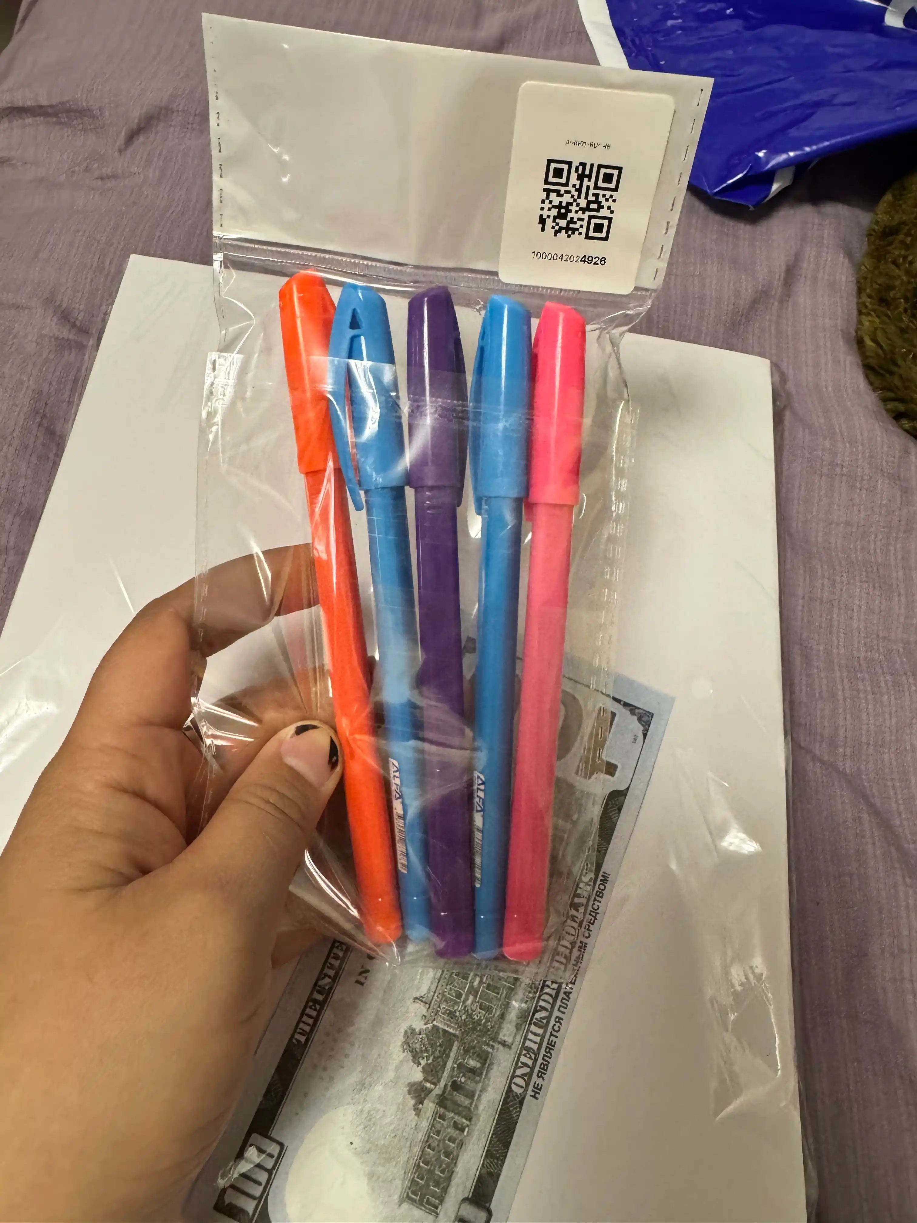Sharikli ruchka Alfa ERGONOMIC Neon 0.7 mm, 5 dona