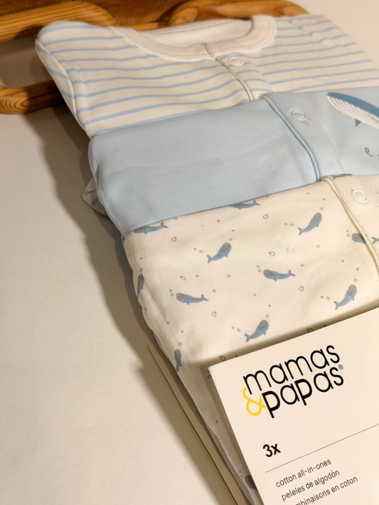 Mamas & Papas – 3 dona bolalar slipi to‘plami