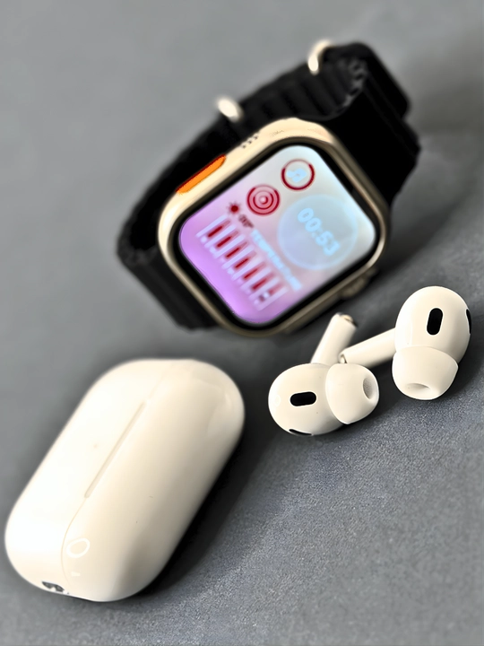 Aqilli soatlar, Smart Watch Ultra va iPods pro quloqchini, 8 ta tasmali, 10 tasi 1 da