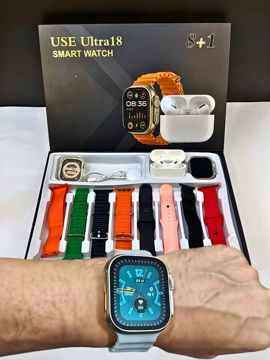 Aqilli soatlar, Smart Watch Ultra va iPods pro quloqchini, 8 ta tasmali, 10 tasi 1 da