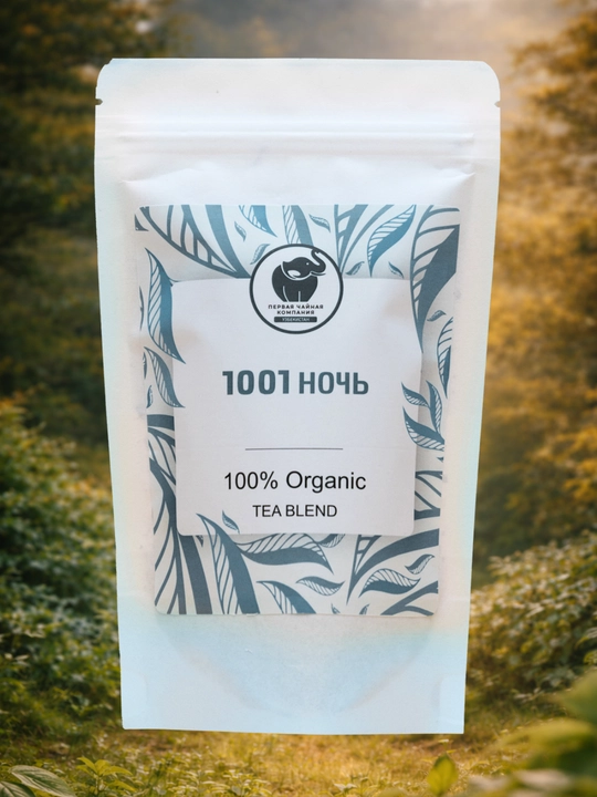 Bargli choy 1001 kecha, yashil va qora choy aralashmasi, ananas va atirgul bilan, 60 g