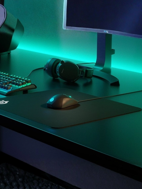 Игровой коврик Steelseries QcK+  аква, лаванда, черный