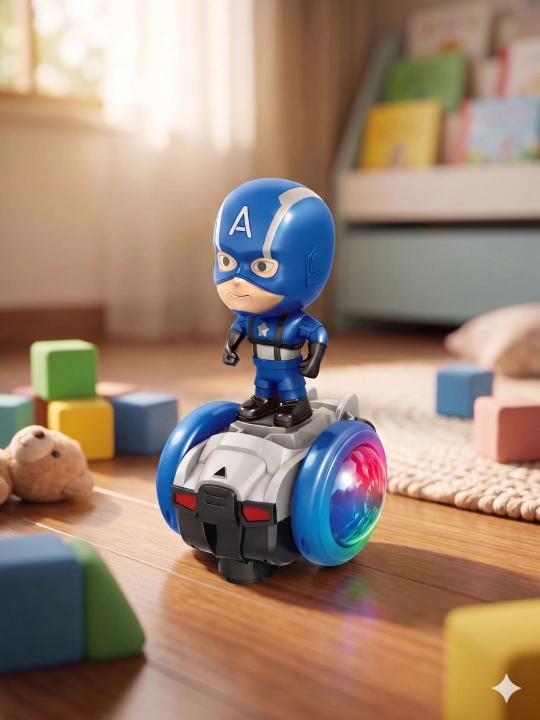 Bolalar uchun interaktiv robot o‘yinchoq 3+, yorug‘lik va ovoz effektlari bilan - 