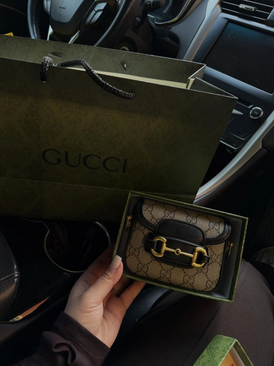 Gucci ayollar mini sumkasi, yelka orqali taqiladigan, kundalik kross bodi