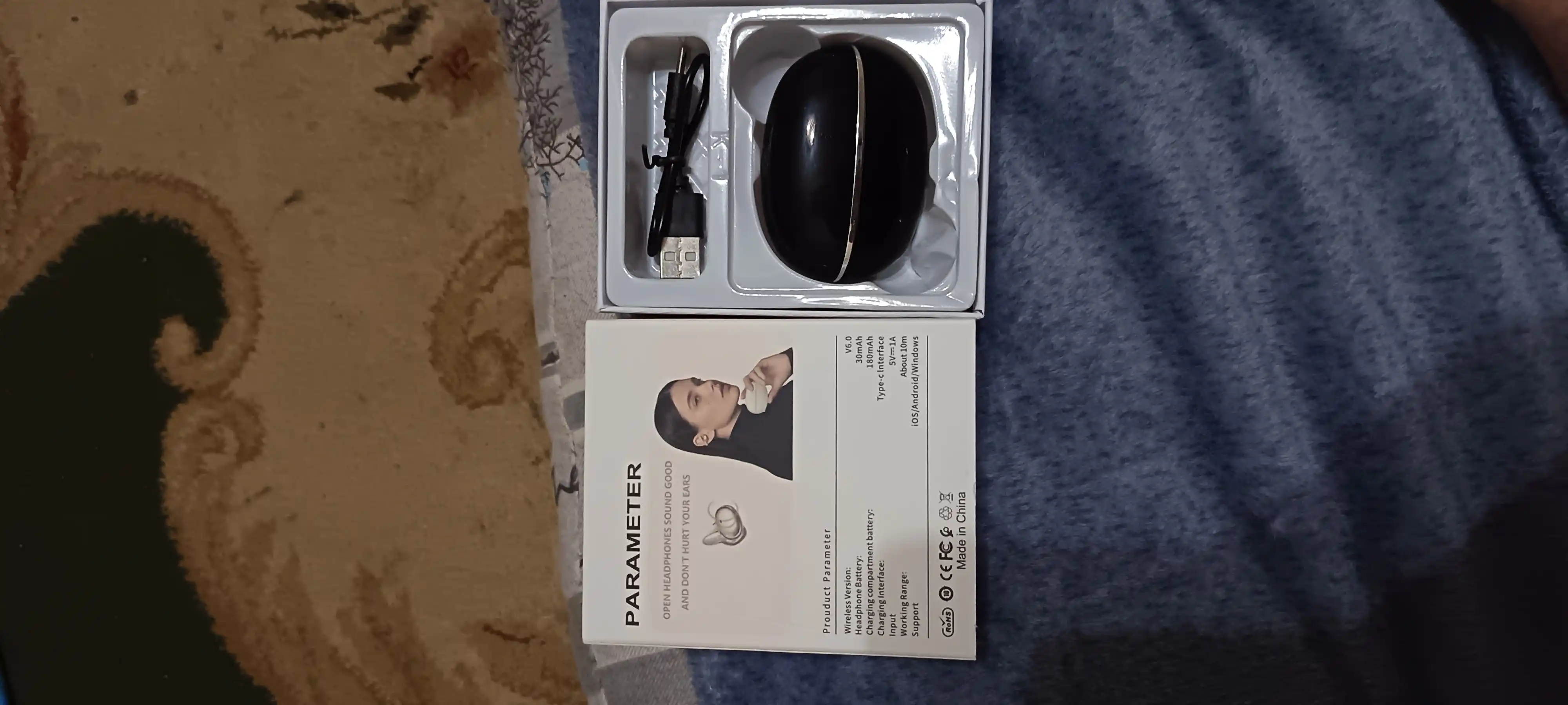 Simsiz quloqchin TWS B22 Clip, Open Ear Bluetooth 5.4, sport uchun naushnik, mikrofonli