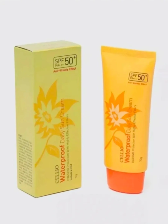 Quyoshdan himoya qiluvchi krem SPF 50+ PA+++ UV nurlaridan himoya Dr. Cellio SPF50+, 70 ml - 