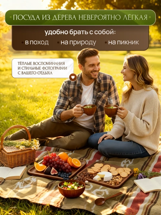 Кружка деревянная для чая и кофе