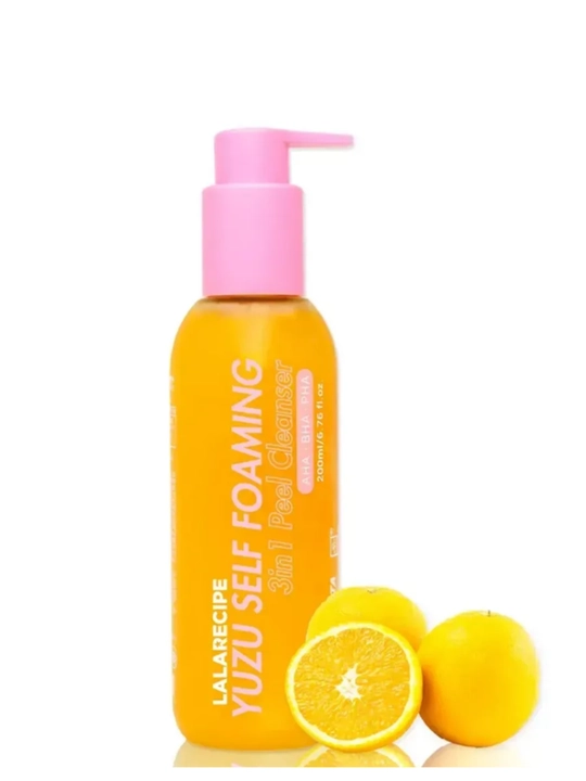 Пенка для умывания лица с кислотами Yuzu Self Foaming AHA BHA