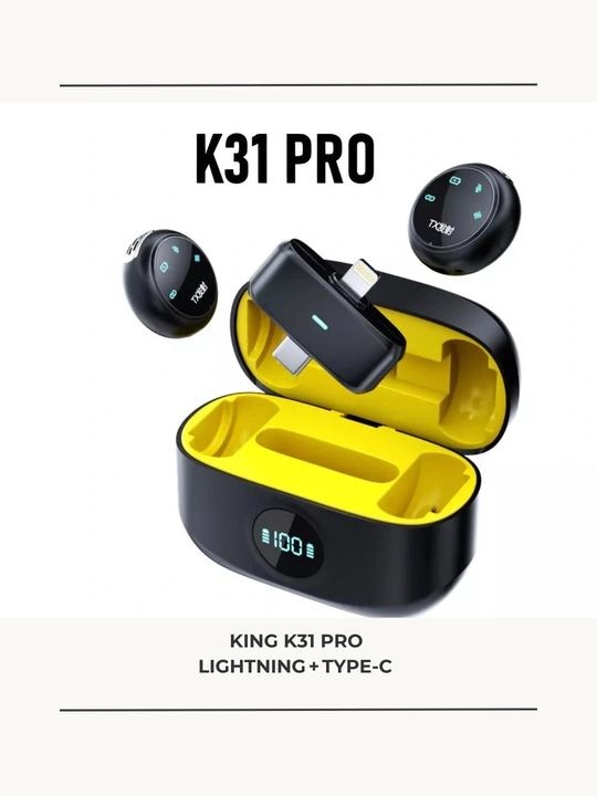 K31 Pro Wireless Mikrafon – Shovqinsiz, Kuchli Ovoz, Blogerlar Uchun - 