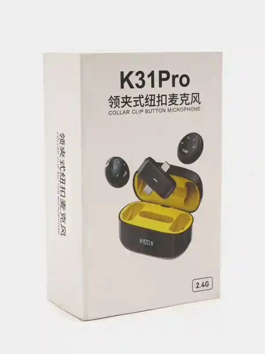K31 Pro Wireless Mikrafon – Shovqinsiz, Kuchli Ovoz, Blogerlar Uchun
