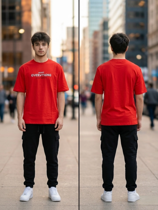 Futbolka Oversize print - 