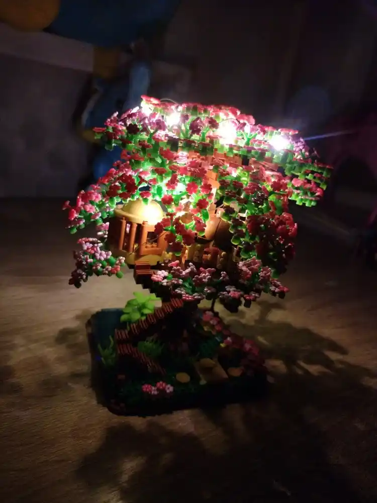 Конструктор 3D ночник сакура, 2008 деталей, сделай сам, в подарочной упаковке