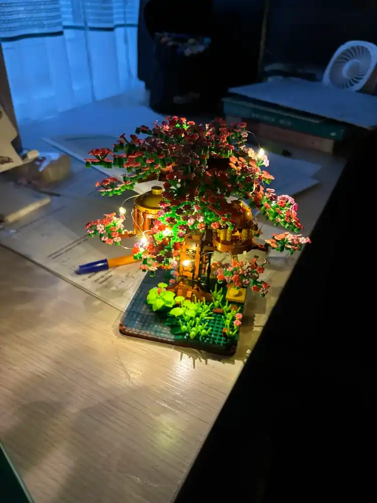 Конструктор 3D ночник сакура, 2008 деталей, сделай сам, в подарочной упаковке