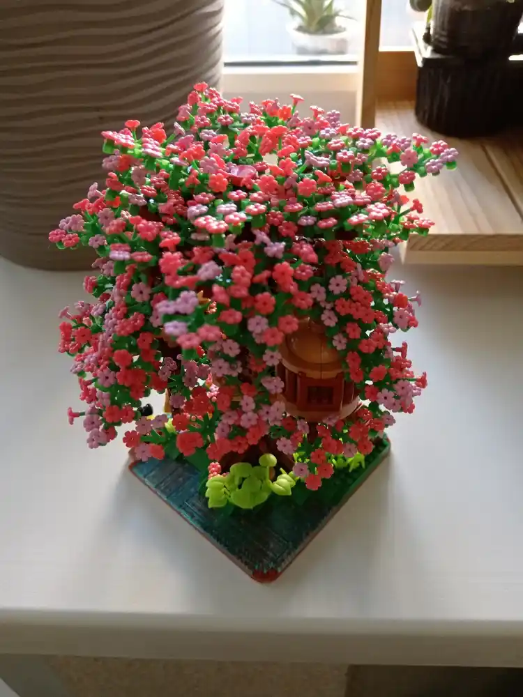Конструктор 3D ночник сакура, 2008 деталей, сделай сам, в подарочной упаковке