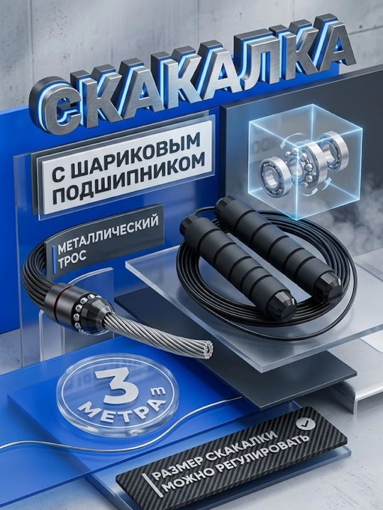 Metall arqon va podshipnikli arqon, sozlanishi uzunlik