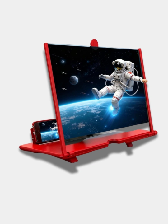 Smartfon uchun 3D ekran kattalashtirgich, displey lupasi, videoni ko‘rish uchun taglik - 