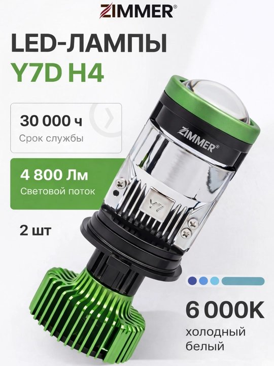 Zimmer Y7D, Y7 LED H4 120W: линейный светодиод для Автомобильные фары