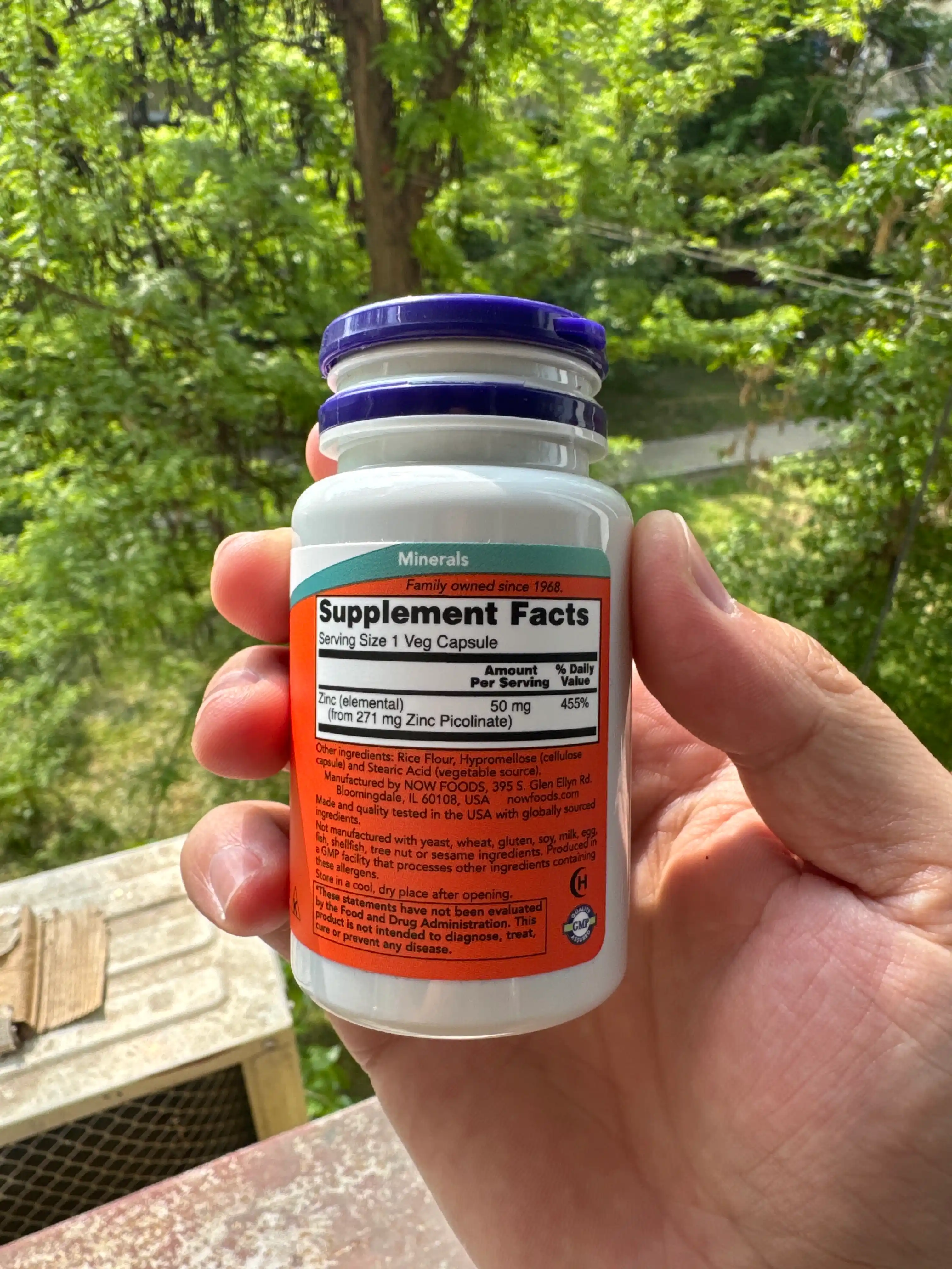 NOW Supplements, sink 50 mg, halol