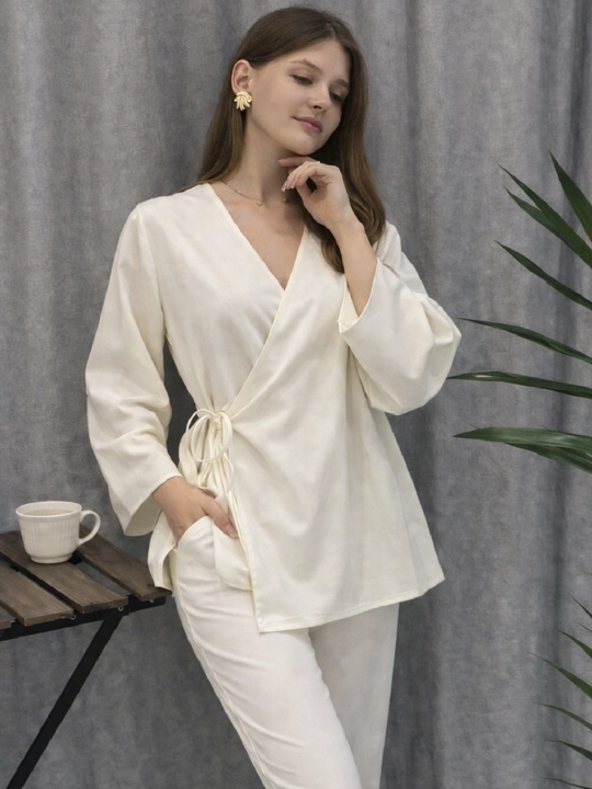 Bog‘ichli kimono ayollar uchun , Yengil kimono  S M L  Polyester