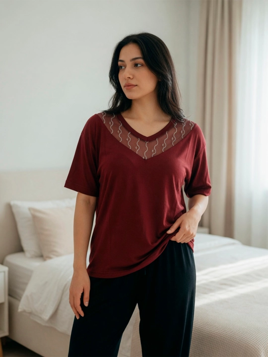 Pijama ayollar uchun, uy kiyimi, yengil matodan, o'lchamlar 46–48–50 M/L