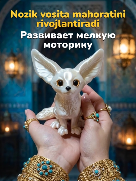 3D printerda chop etilgan stressga qarshi harakatlanuvchi o‘yinchoq, tulki fenek