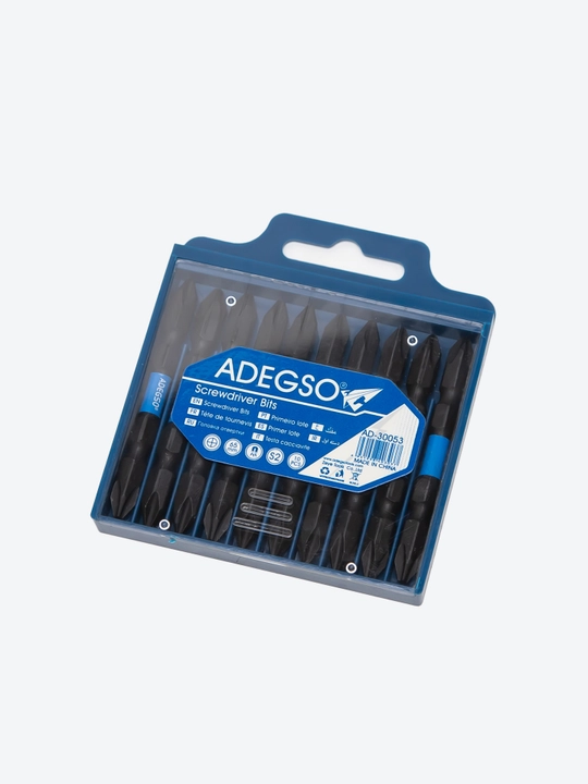 ADEGSO otvёrtka bitalari to‘plami AD-30053 – S2 po‘latli, universal, 10 dona