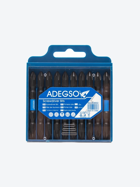 ADEGSO otvёrtka bitalari to‘plami AD-30053 – S2 po‘latli, universal, 10 dona - 