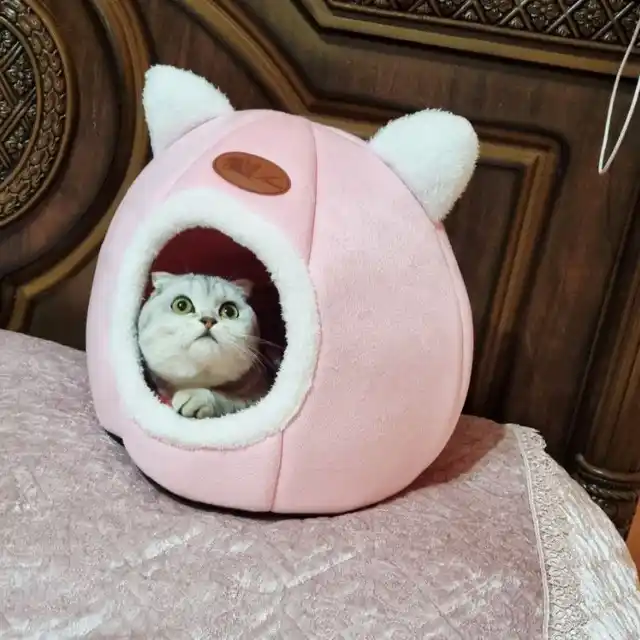 Домик лежанка с подушкой для кошек и собак, мягкий складной дом с подушкой, переноска